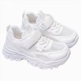 thumbnail image 3 of CAUYDY Kids Boys Girls Athletic Mesh Running Shoes Breathable Lightweight Non Slip Sneakers with Hook and Loop for Outdoor and Indoor Play(L101-White,2.5), 3 of 9