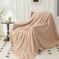 thumbnail image 3 of 1Pc Coral Fleece Throw Blanket, Dienrx 70×100CM Soft Warm Luxury Lap Blanket, All‑Season Sofa Bed Blanket for Household Daily Use, 3 of 3