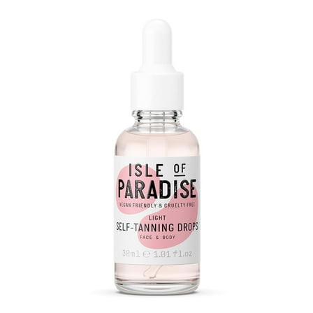 Isle of Paradise Self Tanning Drops, Light Sunkissed Glow - Vegan and Cruelty Free Self Tan Drops, 1.01 Fl Oz