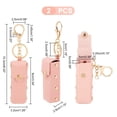 thumbnail image 2 of 2pcs Chapstick Keychain Holder 6 Inch PU Leather Lipstick Organizer Holder with Keychain Mini Lip Balm Travel Storage Case Portable Snap-On Lip Balm Sleeves for Women Gift Pink DIY Making, 2 of 9