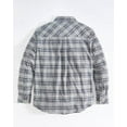 thumbnail image 2 of Venado Men's Premium Stretch Flannel Shirt - Perfect Fall Casual Button Down (XL Tall, Plaid Coal Mine), 2 of 2