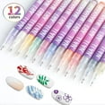 thumbnail image 6 of 12 Colors Nail Art Pens Set，DIY Nail Art Markers Nail Art Pens for Painting Nail Art Supplies Tools for Graffiti Dotting Drawing Painting Point Liner DIY, 6 of 6