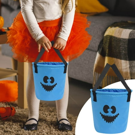 

PeiBai Halloween Basket Bag Children S Handheld Candy Bag Handheld Bucket Decoration Prop Bag with Lamp Tote Bag Halloween Decoration