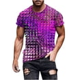 thumbnail image 4 of Qiopertar T-Shirt Décontracté pour Hommes Imprimé Géométrique Tee Graphique Tee Extérieur Quotidien Vacances Manches Courtes Col Rond Printemps Automne Vêtements Grandes Économies de Vacances!, 4 of 7