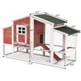thumbnail image 7 of TBWYF 78in Chicken Coop Rabbit House Wooden Small Animal Cage Bunny Hutch with Ramp and Tray, 7 of 7