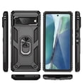 thumbnail image 3 of SaniMore Tri-layer Case for Google Pixel 7A 6.1" 2023, 360° Rotating Holder/Kickstand Rugged PC Back + TPU Bumper Magnetic Car Mount Anti-fingerprint Anti-fall Heavy Duty Protective Case, Black, 3 of 8