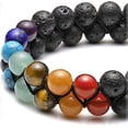 thumbnail image 3 of Pulsera de cuentas de chakras, pulsera de cristal curativa de los 7 chakras, pulsera de cuentas de piedra de yoga, pulsera de meditación, relajación y ansiedad., 3 of 5
