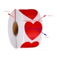 thumbnail image 1 of Pegatinas de San Valentín para Niños Rollo de 500 Etiquetas Decorativas Del Corazón, Cinta de Papel Autoadhesiva de 1 Pulgada para la Fiesta Del Salón de Clases Tarjetas de Scrapbook Artesanías Regalo, 1 of 5
