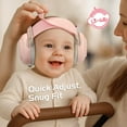 thumbnail image 5 of Wiher Baby Ear Muffs for Noise Protection (3–48 Months), 25dB Noise Cancelling Headphones for Travel, Airplanes, Concerts – CE & CPC Certified Hearing Protection & Improves Sleep,Pink, 5 of 6