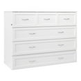 thumbnail image 1 of Atlin Designs Lit Escamotable Coffre en Bois Massif Blanc Matelas Grand Prêt à Assembler, 1 of 12