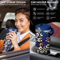 thumbnail image 5 of Leopard Print 30oz Handheld Travel Tumbler with Handle – Double Wall Stainless Steel Insulated Cup, Flip Straw Lid, Leak-Proof & BPA-Free for Hot and Cold Drinks – Durable Coffee & Juice Mug, 5 of 6