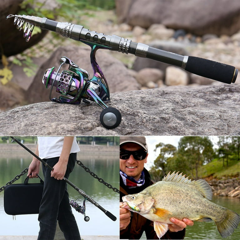 Sougayilang Portable Telescopic Fishing Rod and Spinning Reel Combos - Fishing  Carrier Bag 