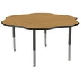 thumbnail image 4 of ECR4Kids 60in Flower Everyday T-Mold Adjustable Activity Table Oak/Black/Black - Super Leg, 4 of 8