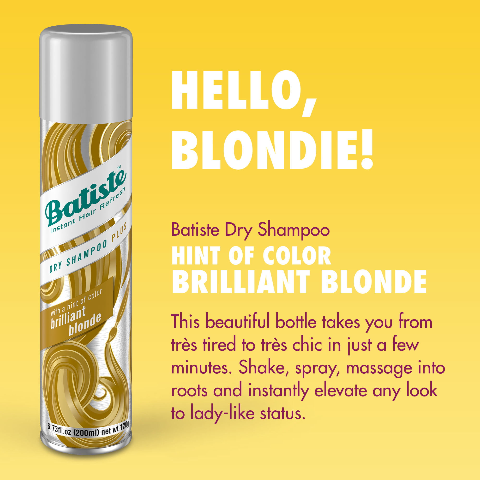Batiste Dry Shampoo Brilliant Blonde 6 73 Fl Oz Walmart Com
