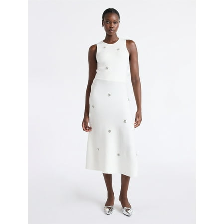 Free Assembly Women's and Women's Plus Beaded Sleeveless Midi Sweater Dress, Sizes, XS-4X