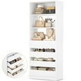 thumbnail image 3 of Homieasy Space-Saving Modular Closet Organizer System with 4 Drawers & Adjustable Shelves - Wood Storage Cabinet for Bedroom/Entryway, Easy Assembly Tall Wardrobe Unit in White Finish, 3 of 8