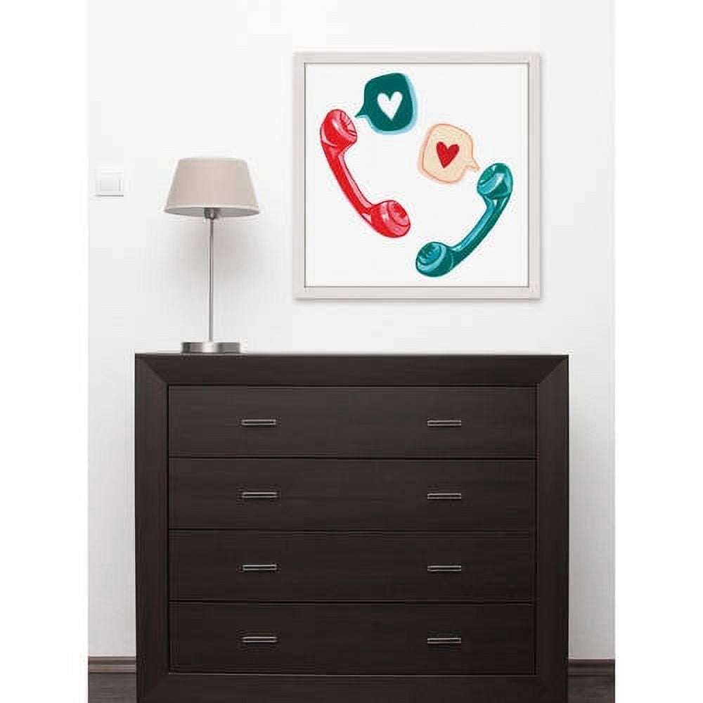 Marmont Hill "Love Phones" by Molly Rosner Framed Painting Print