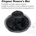 thumbnail image 5 of Women Girl Tea Party Fascinator Hat Church Funeral Cocktail Easter British Organza Veil Dress Hat, 5 of 7