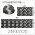 thumbnail image 3 of OEAKAY Kitchen Rugs and Mats 2 Piece Set,17.7"x29.5"+17.7"x59" Anti Fatigue Runner Rug Waterproof Memory Rug Cushioned Standing Mat, Charoal, 3 of 7