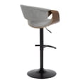 thumbnail image 6 of Curvo Adjustable Bar Stool, Chrome Bar Stools, Bar Chairs, Swivel Bar Stools, Bar Stools Set of 2, Black Bar Stools for Kitchen Counter (Light Grey), 6 of 6