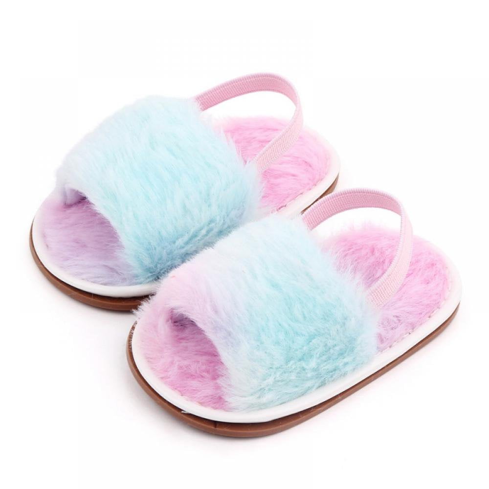 Sandales pour Bébés Filles Printemps Automne en Polaire Corail