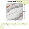 thumbnail image 2 of White Marble Copper Line Pattern Square Fitted Tablecloth with Elastic Edge,Square Table Cover,Washable Elastic Table Cover for Home Kitchen Party Decor 34"x34", 2 of 6