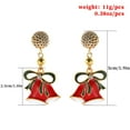 thumbnail image 2 of MISS RIGHT Christmas Earrings for Women, Cute Bow Jingle Bell Dangle Earrings Holiday Party Drop Stud Earrings, 2 of 5