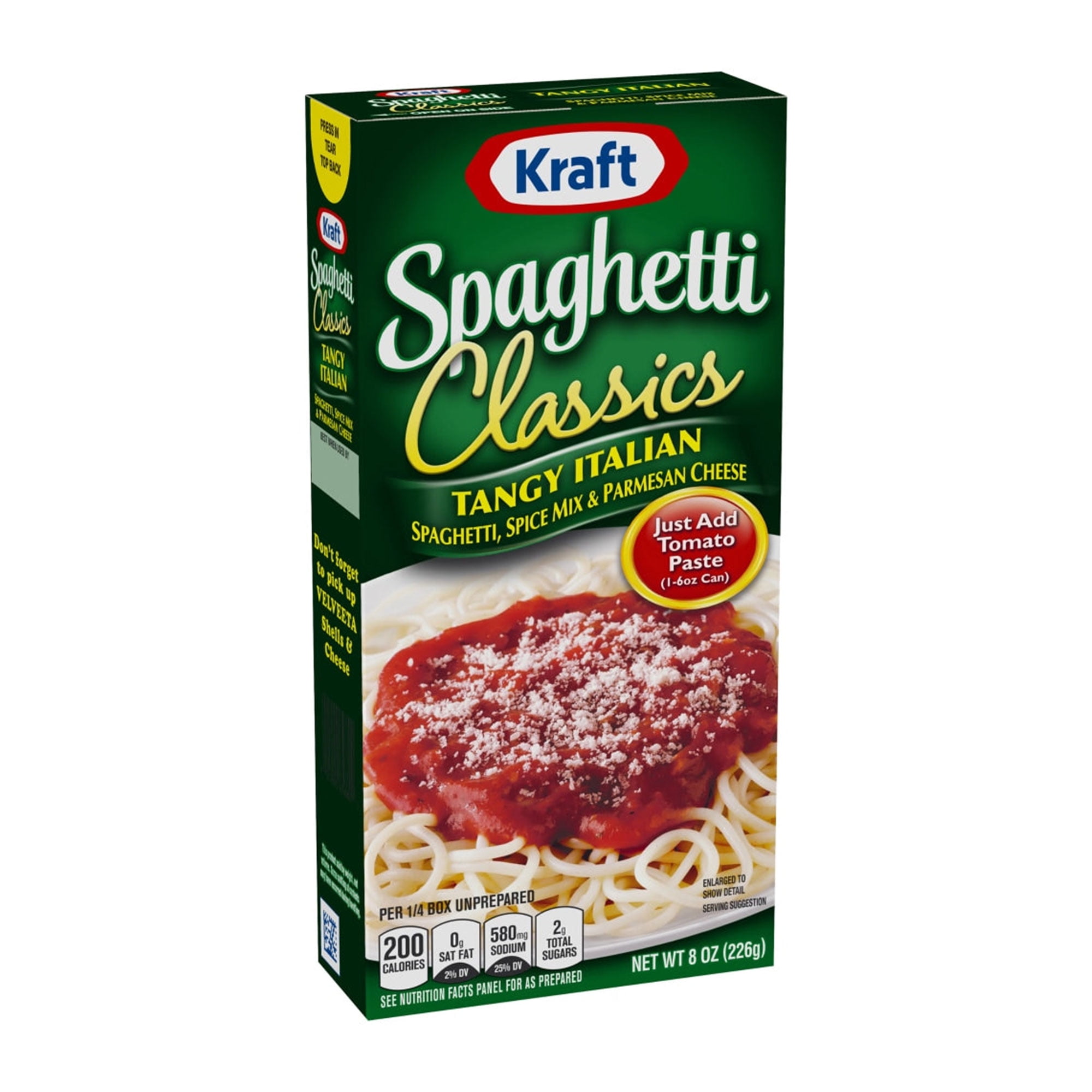 Kraft Spaghetti Classics Tangy Italian, Spices, & Parmesan Cheese Meal Mix, 8 oz (Pack of 3)