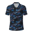 thumbnail image 2 of Daiia Blue Sports Car Pattern Men’s Polo Shirts,Solid Deck Shirt,Classic Fit, Breathable Cotton Polo for Casual and Sport Wear-XX-Large, 2 of 7