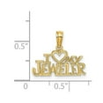 thumbnail image 2 of 14k Polished Gold I Love Heart My Jeweler Pendant Necklace 8.7x18.2mm Wide 0.55mm Thick Pendant for Women, 2 of 2