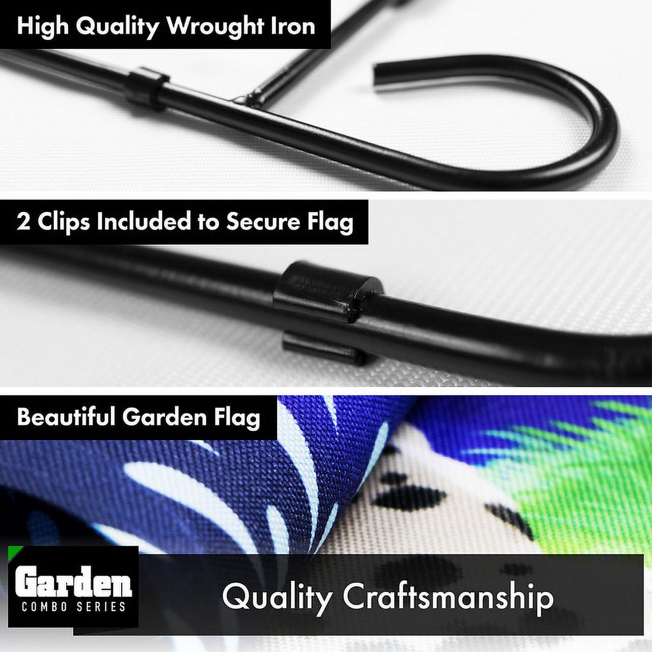 G128 Sets: 36"x16" New Year Garden Stand AND 12"x18" Garden Flag Dog and Cat