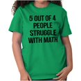 thumbnail image 4 of Funny People Struggle With Math Plus Size Crewneck Graphic Tee Shirt Brisco Brands 2X, 4 of 5