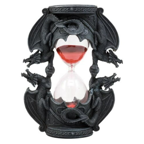 Ebros Gift Invertible Four Elemental Dragons Sand Timer Figurine Dragon Hourglass Sandtimer