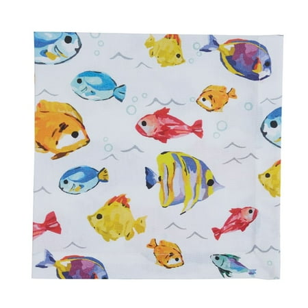 

1 PC-20 Square Multicolor Fish Below the Sea Cloth Napkin