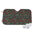 thumbnail image 2 of Lsque Strawberry Car Windshield Sun Shade | Accordion Folding Style Auto Shade for Car Truck SUV Van | Blocks UV Rays Sun Visor Protector | Medium, 2 of 7