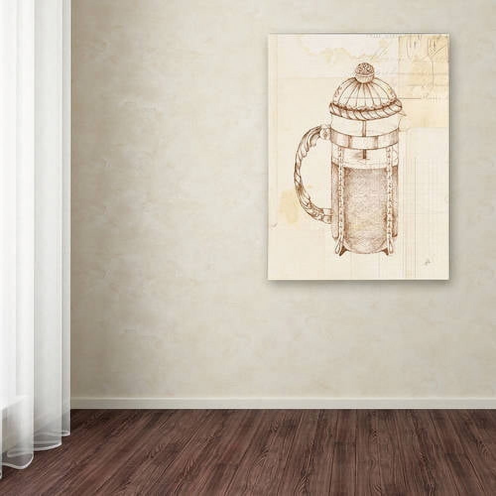 Trademark Fine Art "Authentic Coffee II" Canvas Art by Daphne Brissonnet