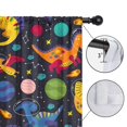 thumbnail image 4 of Blackout Kids Curtains,DarkBlue Cartoon Dinosaurs Planets Pattern Childrens Insulated Curtains Set Of 2,Bedroom Essentials,Toddler Room Decor 42"x63", 4 of 5