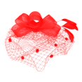 thumbnail image 1 of de plumas de red para el pelo de boda nupcial Yinane cara velo de novia, 1 of 8