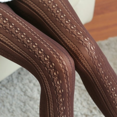 

Shangqer Sexy Fishnet Hollow Out Lace Vertical Strips Pantyhose Tights Women Stockings