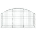 thumbnail image 3 of vidaXL Arched Gabion Basket 59.1"x19.7"x23.6"/31.5" Galvanized Iron, 3 of 4