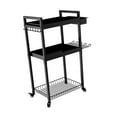 thumbnail image 3 of Carrito organizador de herramientas eléctricas, carrito de almacenamiento con ruedas, carrito de herramientas negro de hierro para regalos, estante pa, 3 of 9