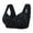 Black, variant on Push Up Bra Lace Front Button Shaping Cup Adjustable Shoulder Strap Large Size Underwire Bra