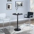 thumbnail image 3 of Lacoo Round Bistro Pub Table 23.8" Bar Height Cocktail Table w/Metal Leg and Base, Black, 3 of 5