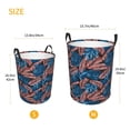 thumbnail image 3 of Naloa Tropical Leaves Large Laundry Basket Waterproof Round Collapsible Storage bin with Handles for Hamper Kids Room,Toy Storage, 3 of 6