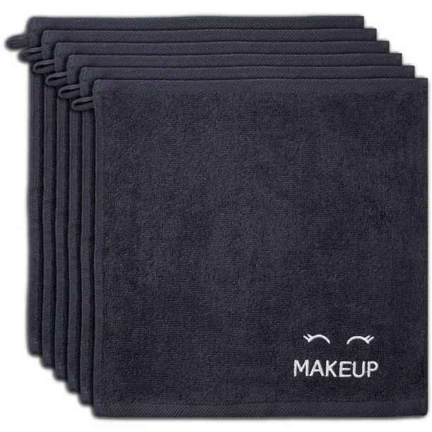 Bleach Safe Black Makeup Towels Luxury Ultra Soft Cotton Face