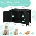 thumbnail image 5 of Walsunny Hidden Cat Litter Box Cat Washroom with Double Removable doors and Divider Indoor for Living Room Black, 5 of 8