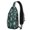 Green Christmas Snowflake, variant on Sling Backpack,Green Christmas Gingerbread and Tree Pattern Crossbody Bag with Water Bottle Holder,Waterproof Sling Bag for Men/Women with Chest Phone Holder for Hiking,Travel