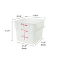 thumbnail image 2 of Excellante 6 quart plastic square food storage containers - white, NSF certified, comes in each, 2 of 2