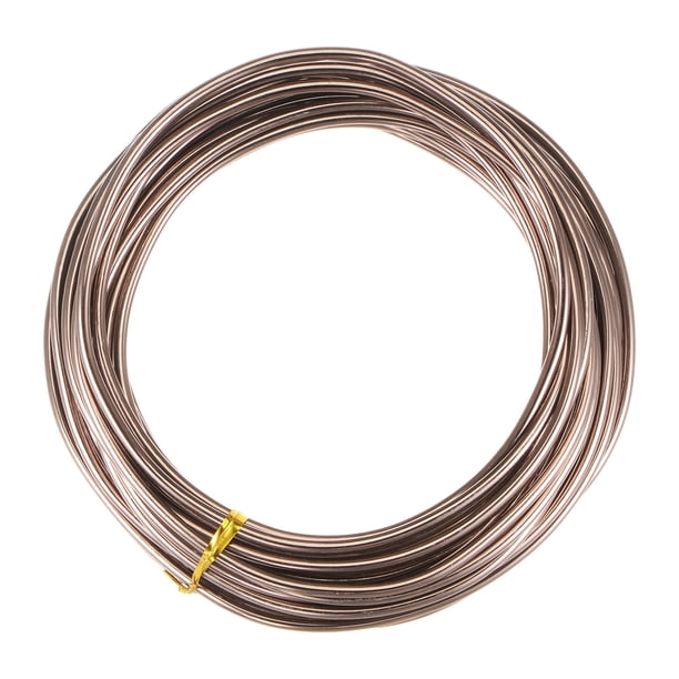Bonsái Entrenamiento Alambre 3mm Total 10mm 33 Pies Anodizado Aluminio Alambre Corrosión Resistente para Plantas Bonsai Árboles Moldear Doblar Interior, Marrón