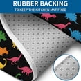 thumbnail image 4 of Black Colorful Dinosaurs Silhouette Pattern Bathroom Rugs Sets 3 Piece,Toilet Cover Set,Absorbent Non Slip Bathroom Mats Sets with U-Shaped Contour Rug Toilet Rug Set, 4 of 5